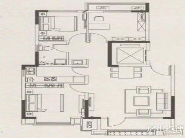 户型图-95平方米